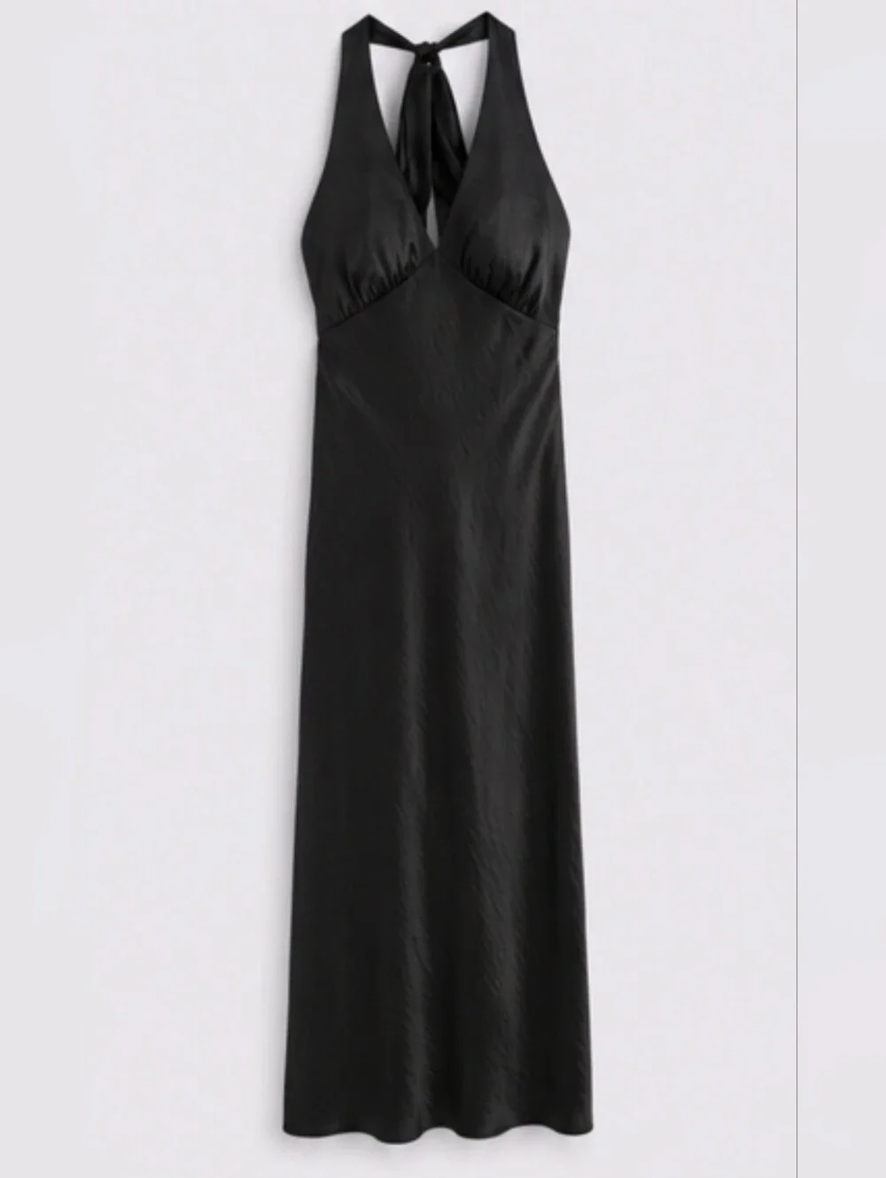Abercrombie & Fitch Black Halter Maxi Dress Open Back Size M NWT